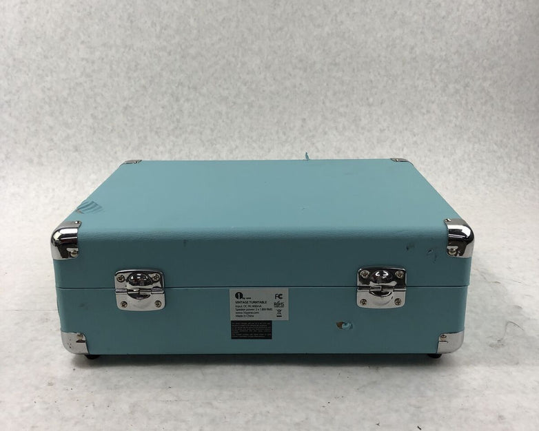 1 By One Vintage Turntable Turquoise Blue - No Power Adapter Included