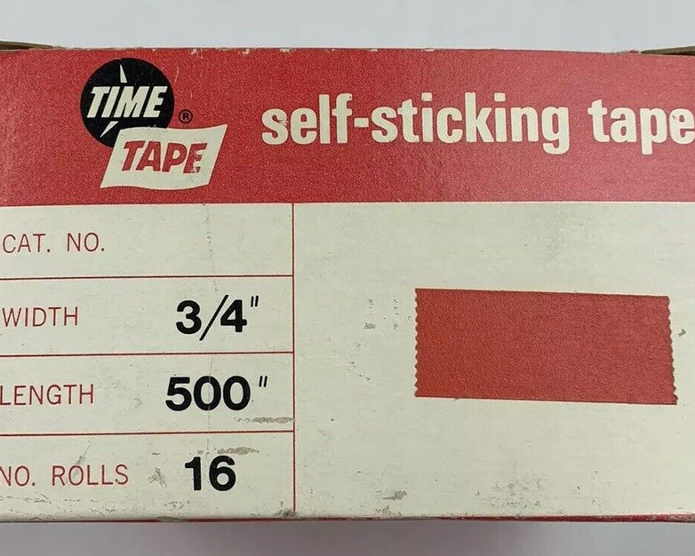Time Tape 3/4" x 500" Self-Sticking Red Bacteriostatic Color-Code Tape - 8 Rolls