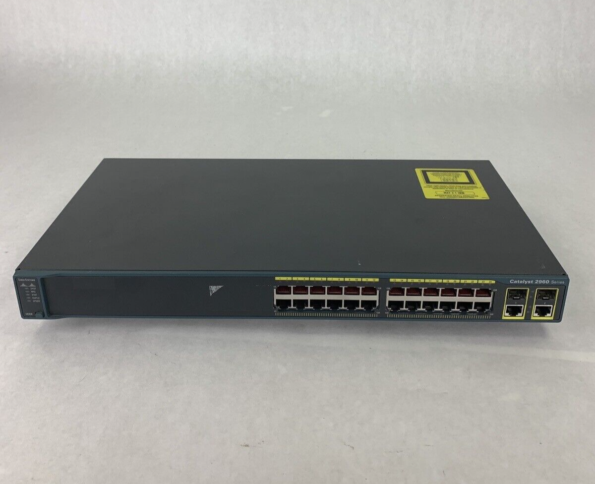 Cisco WS-C2960-24TC-L 24-Port Ethernet Managed Switch