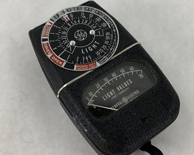 Vintage General Electric Exposure Meter 8DW58Y4 Light Values Photography Tested