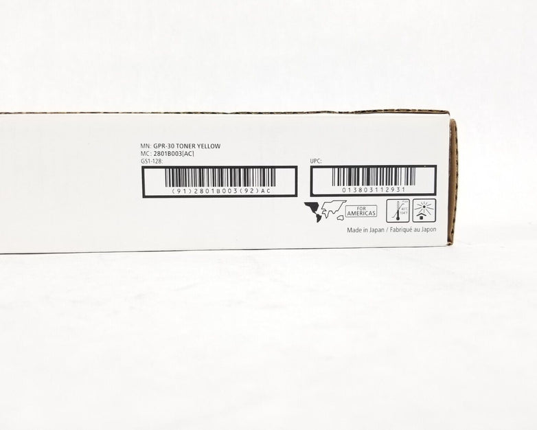 Canon GPR-30 Yellow Toner Cartridge 2801B003AA Genuine OEM