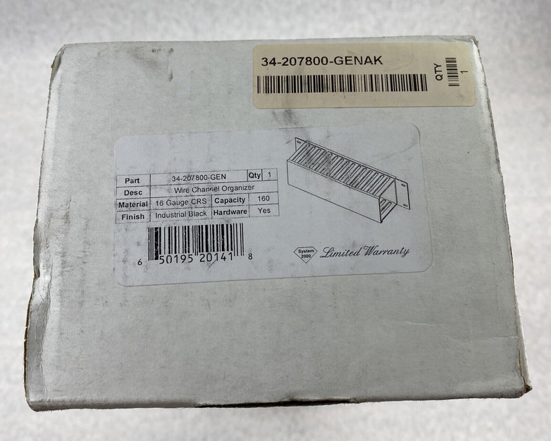 2-RU 19" Rack Channel Cable Management Panel 34-207800-GENAK