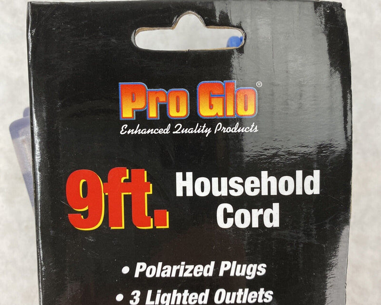 Century Wire Pro Glo 9ft Household Extension Polarized AC Power Cord Blue
