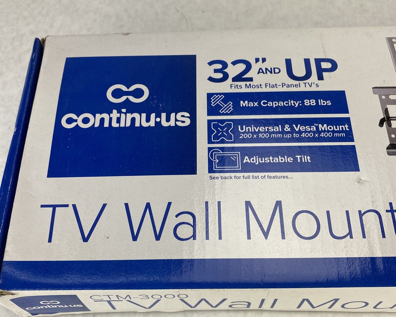 CONTINUUS CTM-3000 TV Wall Mount 32 Inches And Up Max Capacity 88 lbs