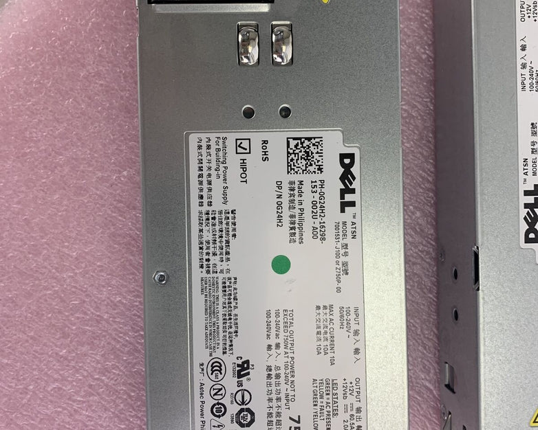 lot of 2 Dell 750W Power Supply G24H2