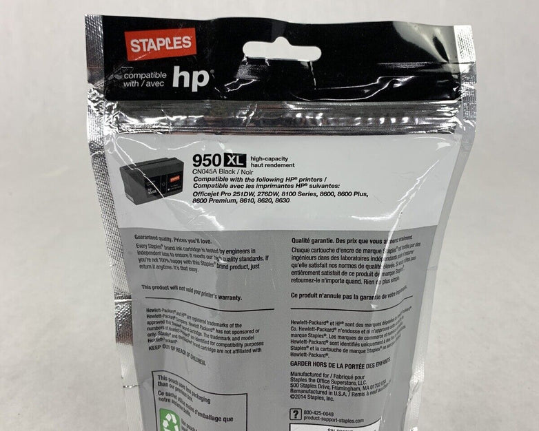 New OEM Sealed Staples 950xl Black 950XL CN045A High Capacity Cartridge