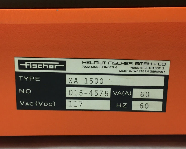 Fischer XA 1500 Fischerscope X-Ray Coating Thickness Computer w/ Power Cord