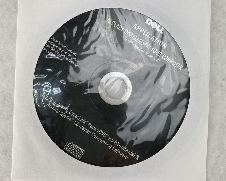 Sealed Dell CD Reinstall CyberLink PowerDVD 9.5 + Remote Media1.6 for Japan