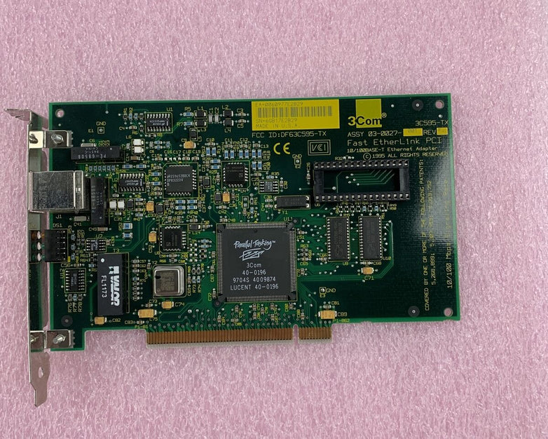 3Com 03-0027-001 REV C DF63C595-TX Fast EtherLink PCI 3C595-TX 10/100 Mbps