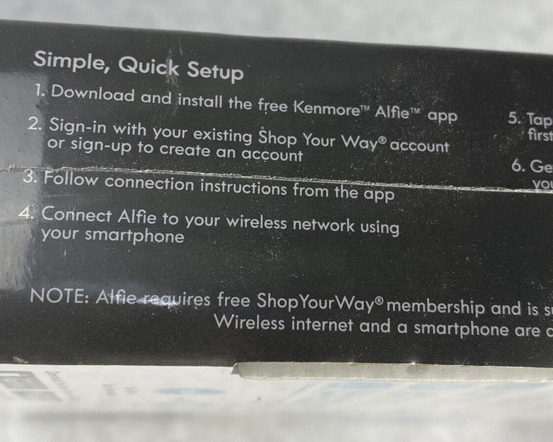 Kenmore Alfie Voice Controlled Intelligent Shopper New Sealed