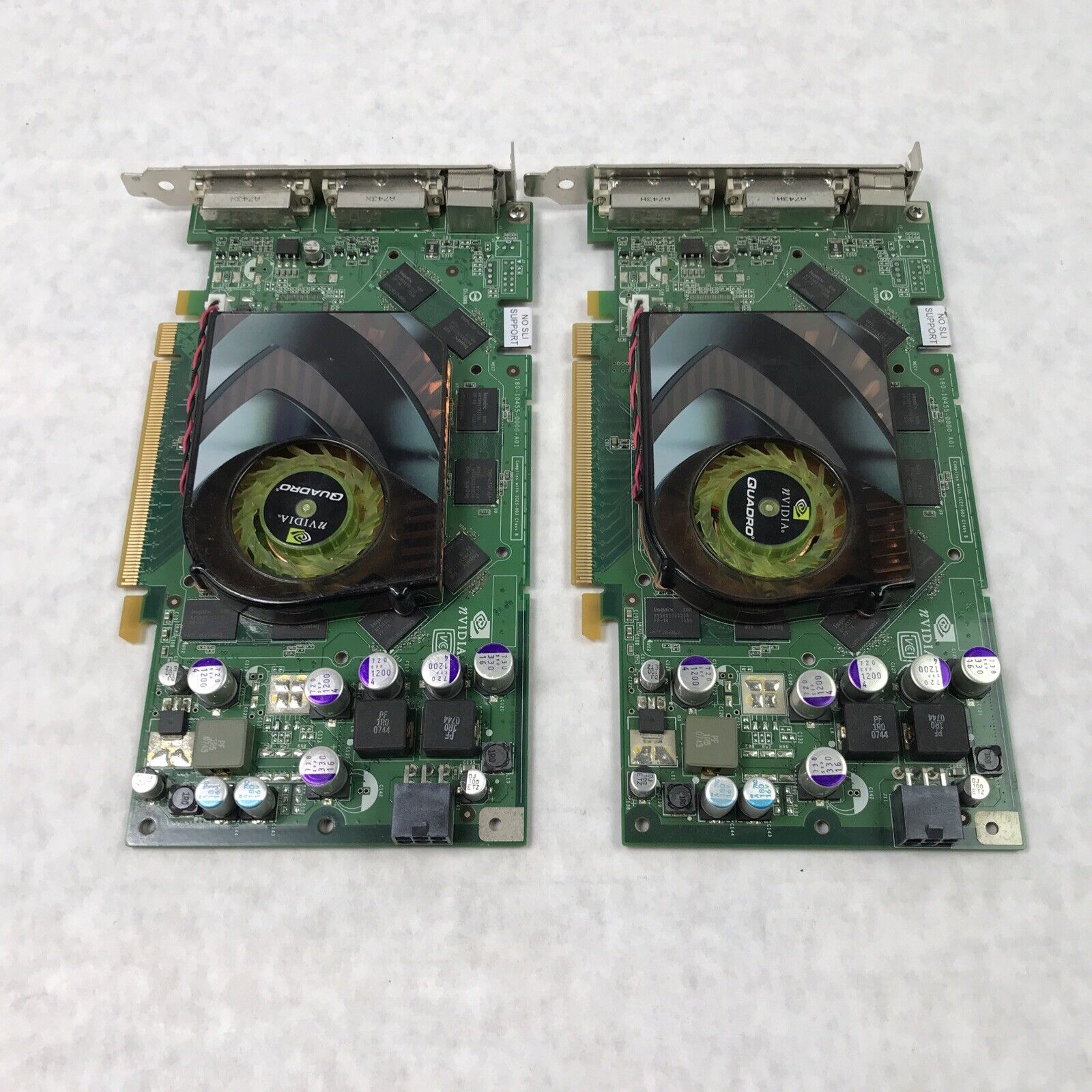 Nvidia Quadro FX 3450 0T9099 256MB PCI-e Dual DVI Video Card (Lot of 2)