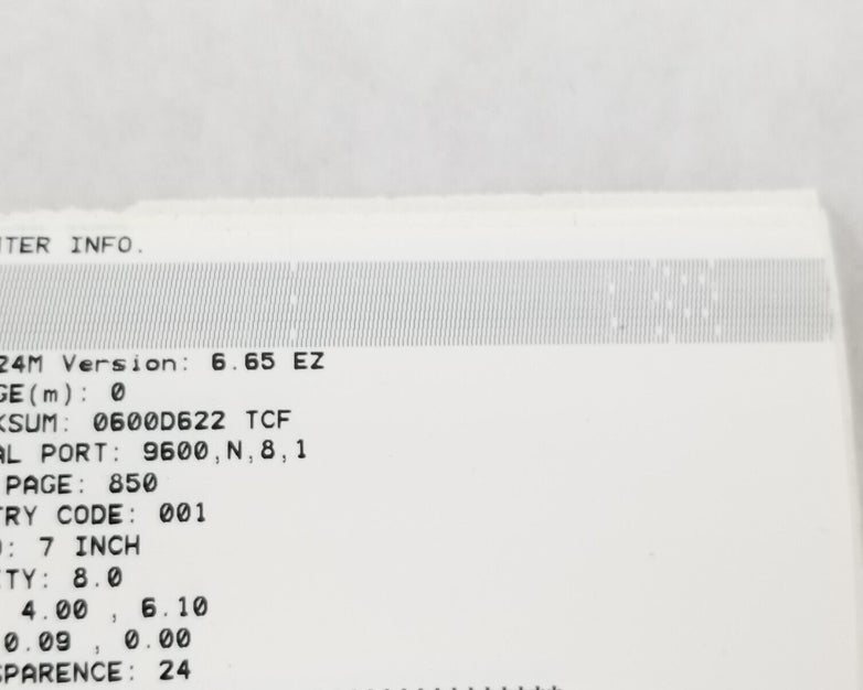 Cub CB-624M Thermal Transfer Printer Parts or Repair Bad Printhead