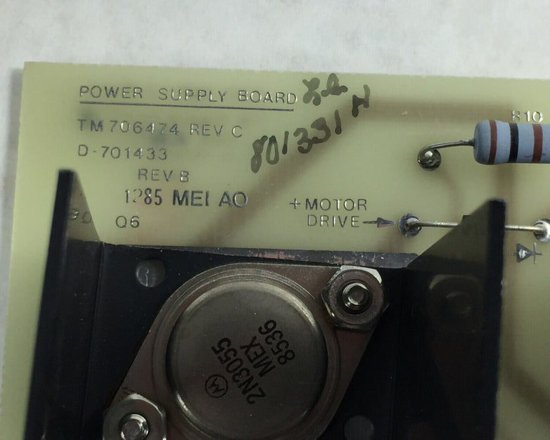 P/N 103046 Board Number 801331 Power Supply Board