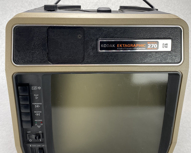Kodak Ektagraphic 270 AudioViewer Slide Projector + Cassette Player NEEDS REPAIR