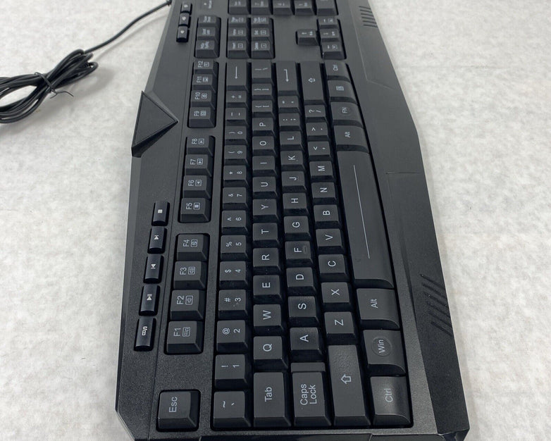 Pictek PC232A Wired Multicolor RGB Background Gaming Keyboard w/ T7 Gaming Mouse