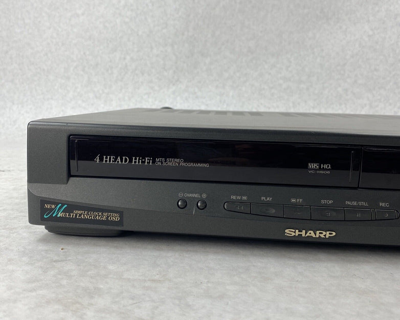 Sharp VC-H906U VCR VHS Player 4 Head HiFi Stereo Tested NO REMOTE