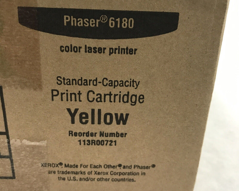 Xerox 113R00721 Standard Capacity Yellow Cartridge for Phaser 6180