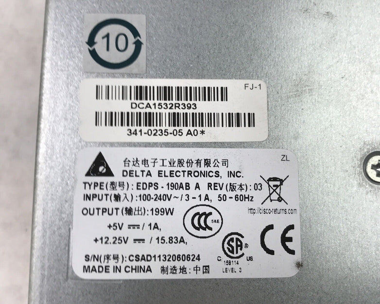 (Lot of 7) Delta Electronics EDPS-190AB 240V 199W 60Hz Power Supply