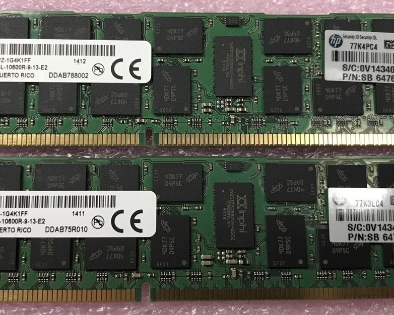 2x 8GB Micron MT36KSF1G72PZ-1G4K1FF 2Rx4 PC3L-10600R-9-13-E2 RAM