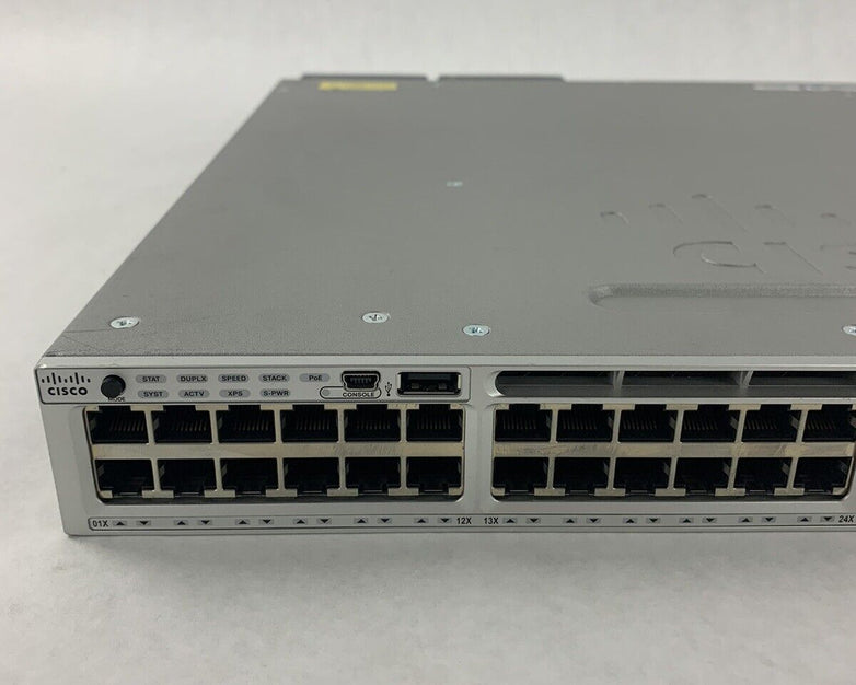 Cisco Catalyst WS-C3850-48PW-S 48 Port Ethernet Switch W/ C3850-NM-4-1G Module