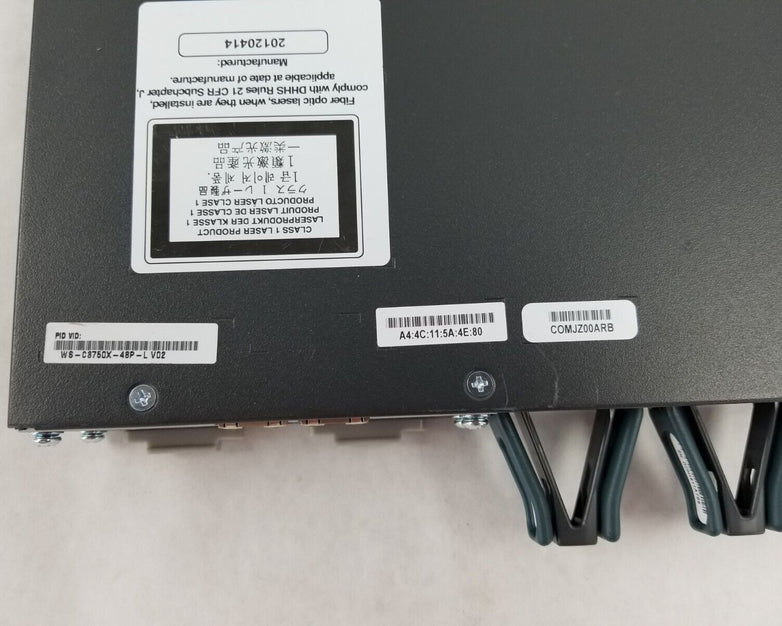 Cisco WS-C3750X-48P-L 48-Port PoE+ Gigabit Switch