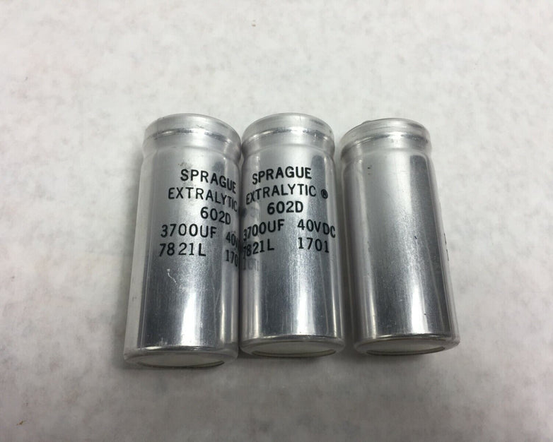 NOS Sprague Extralytic Capacitor 302D 3700UF 40VDC Lot of 3