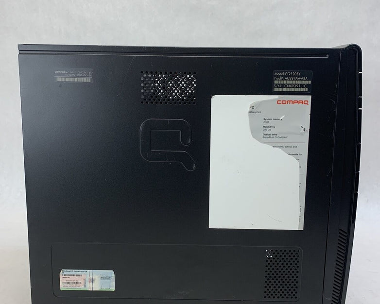Compaq Presario CQ5205Y MT AMD Sempron LE-1300 2.3GHz 4GB RAM No HDD No OS