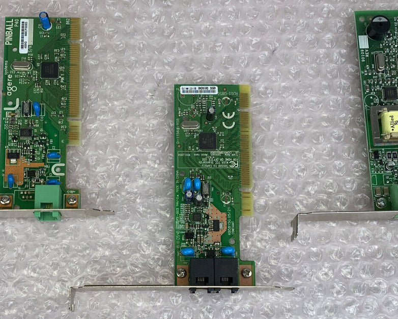 Lot of 3 various PCI card 56k fax modems Conexant KB5815G Agere 90109-2 P40