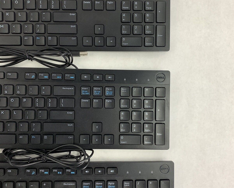 Lot 0f 5 Dell Wired Keyboard Black KB216