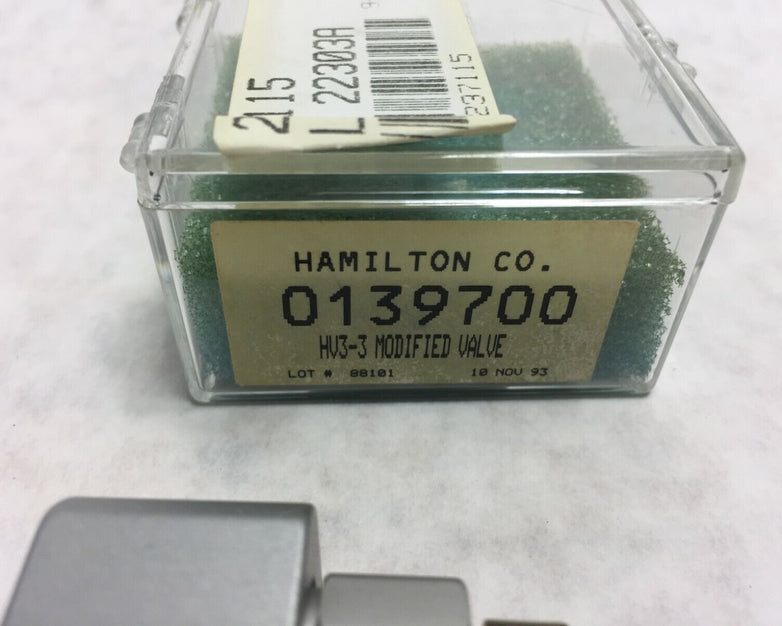 Hamilton HV3-3 Modified Valve 0139700 237115 NOS
