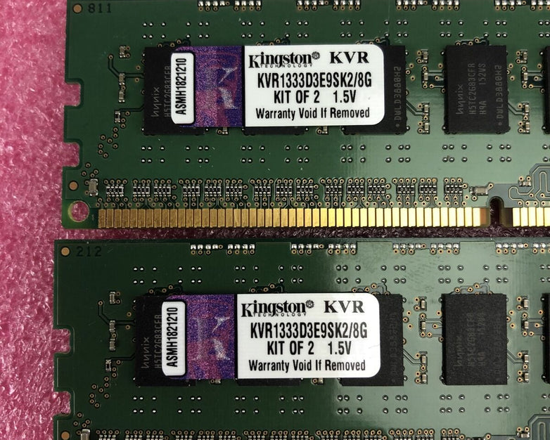 Kingston 8GB DDR3 1333MHz PC3-10600 240-Pin DIMM non-ECC kit of 2