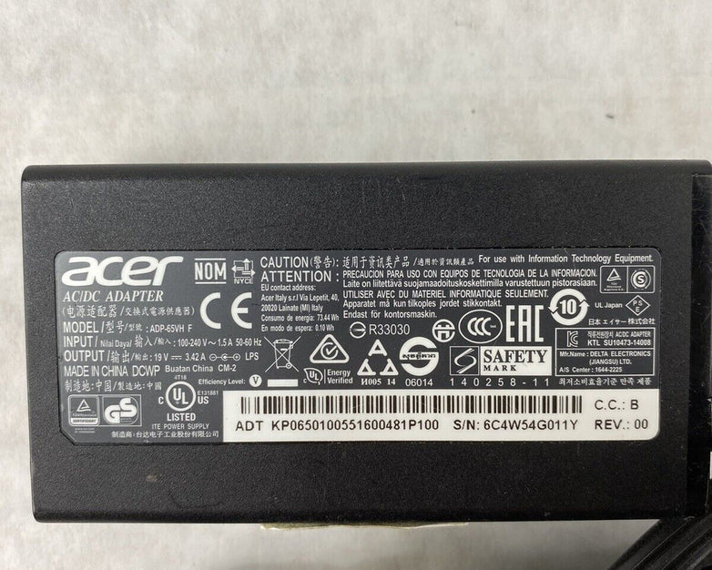 Acer ADP-65VH F 19V 3.42 A Laptop AC Adapter