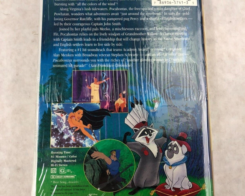 Pocahontas Walt Disney's Masterpiece VHS #5741 NEW Sealed