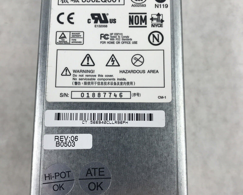 (Lot of 2) HP ESP113 400W 60Hz 240V PS-3381-1C1 Server Power Supply