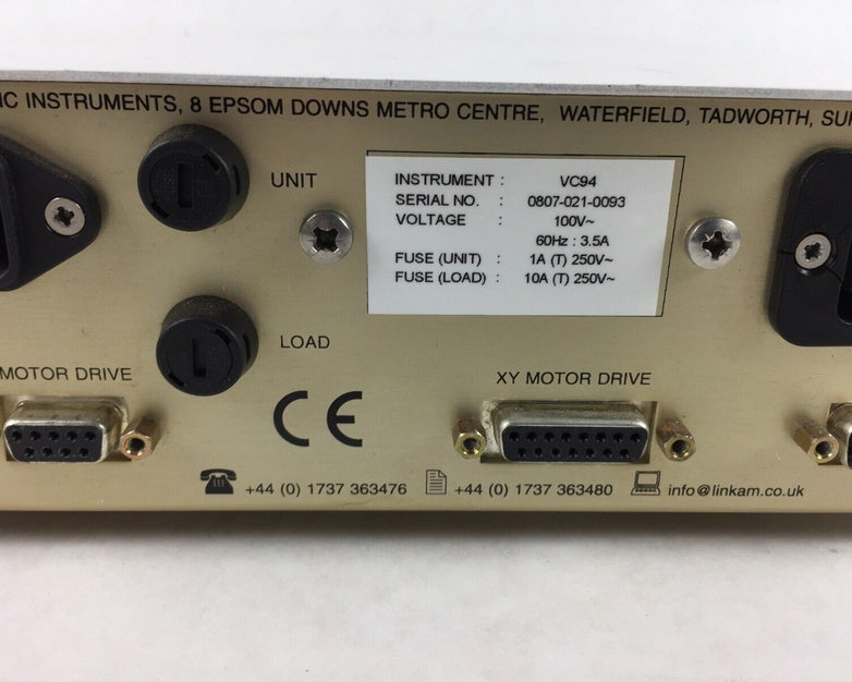 Linkam Scientific Instruments VC-94 Vacuum Controller Industrial Lab Equipment