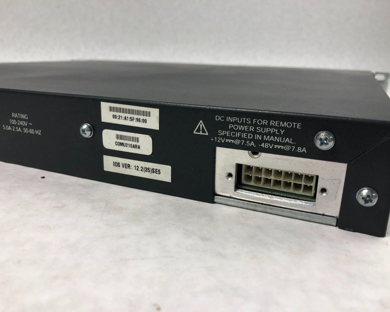 Cisco WS-C3560-48PS-S Catalyst 3560 Series PoE-48 Ethernet Switch