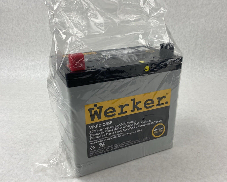 Werker WKDC12-55P Ascent Battery AGM Supply Deep Cycle Lead Battery