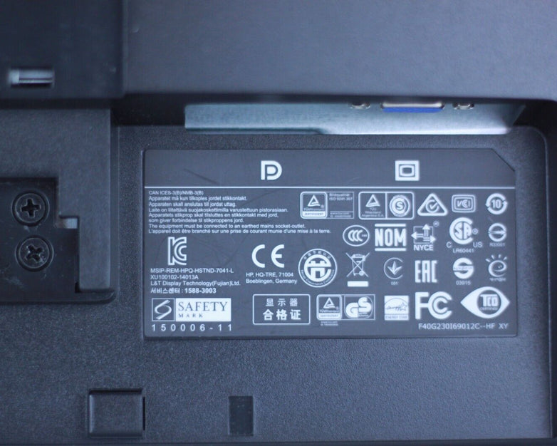 Lot of 2 HP ProDisplay P232 1920x1080 23" Monitor VGA-DP No Stands