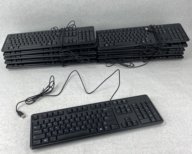 Lot of 11 Dell DJ454 USB Keyboards KB4021 Black