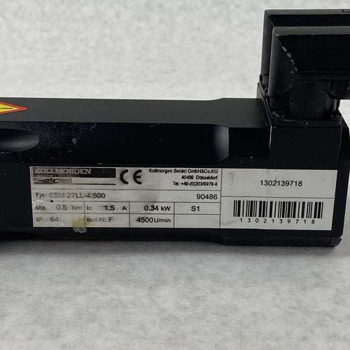 Kollmorgen Seidel 6SM 27LL-4.500 Servomotor Stirrer 90486