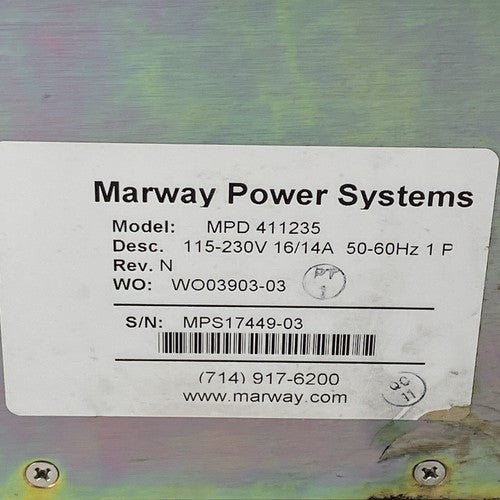 Marway Power Systems MPD 411235 Power Distribution System 115-230V