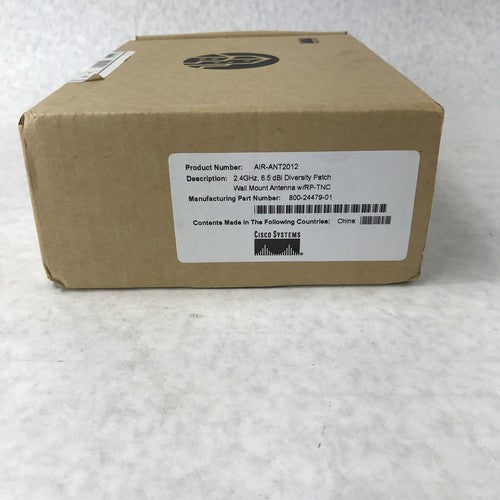 Cisco Systems AIR-ANT2012 2.4GHz 6.5dBi Diversity Patch Ant w/ RP-TNC Connector