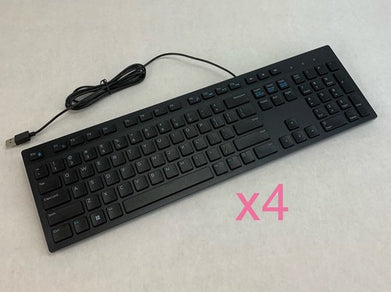 Dell KB216t3 Wired USB Keyboard (Lot of 4)
