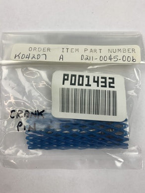 Milton Roy Prep Pump Parts - Crank Pin 0211-0045-006