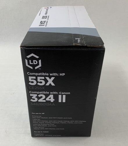 LD Toner Cartridge High Yield Black Compatible with HP 55X and Canon 324 II