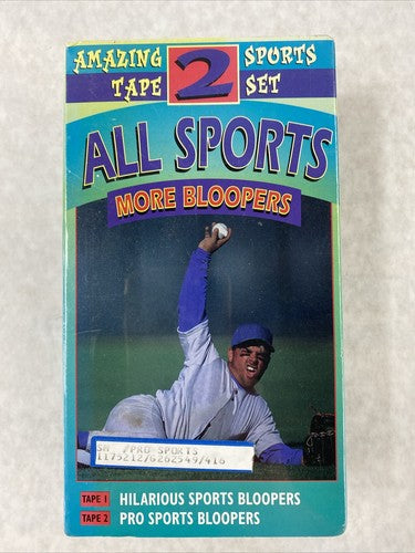 Simitar 2403 Hilarious Pro All Sports Bloopers VHS 2 Tape Set SEALED
