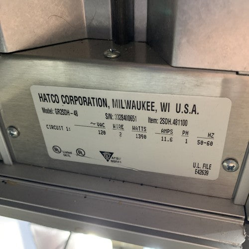 Warming Display Hatco GR2SDH-48 Electric 208/240V  Tested 1 Bad Bulb
