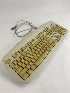 Logitech Y-SG13 PS/2 104-Key QWERTY Wired Membrane Keyboard