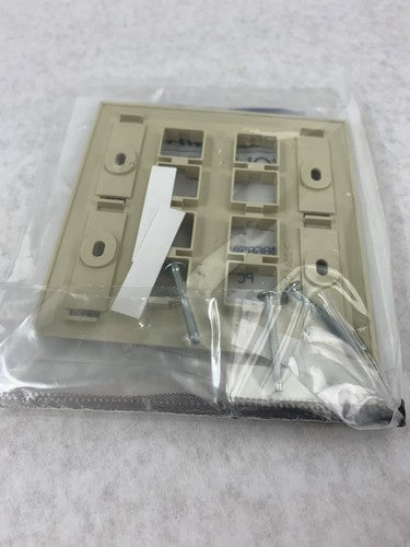 Lot( 2 ) Systimax 108685017 L Type M28L-246 8-Port Flush Mounted Faceplate Ivory