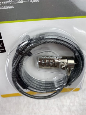 Targus PA410U Defcon CL Laptop Cable Combination Lock 6.5ft 0UC221